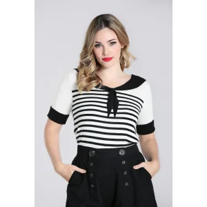 HELL BUNNY Coco Top black/ white