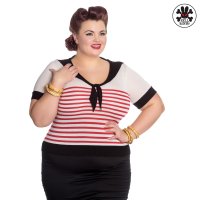 HELL BUNNY Coco Top red/ white