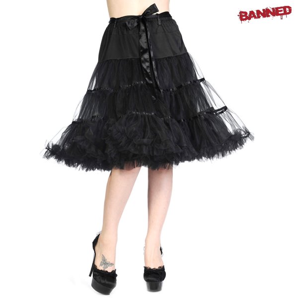 BANNED Petticoat Ribbon Skirt black