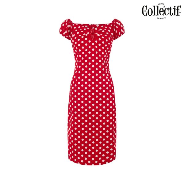 COLLECTIF Mainline Dolores Dress red