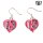 LUCKY 13 Kitty Heart Earrings pink