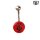LUCKY 13 Belly Piercing Spades 13 red