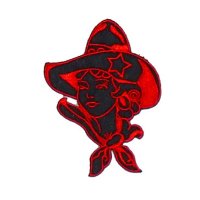 LIQUOR BRAND Patch Cowgirl red