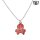 LUCKY 13 Necklace With Skull Pendant red