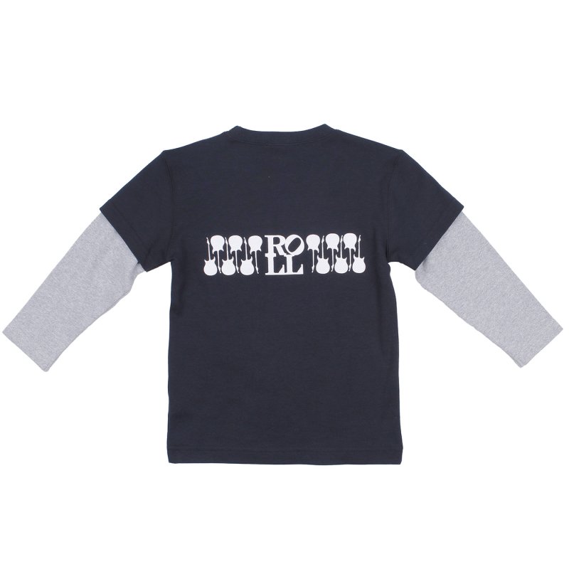 ROCK STAR BABY Kinder Langarm Shirt Rock Art schwarz/ grau