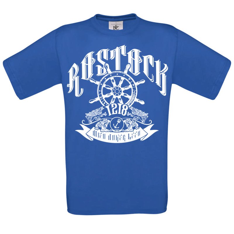 SKULL DIVE Mens T-Shirt Rostock 1218 royal blue