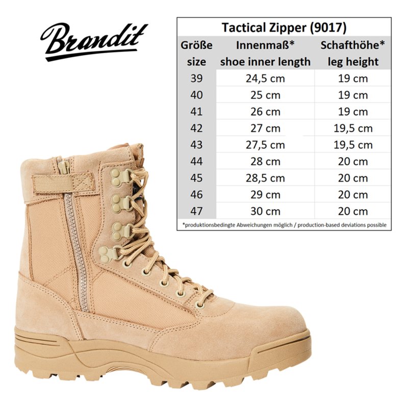 BRANDIT Tactical Boots Zipper