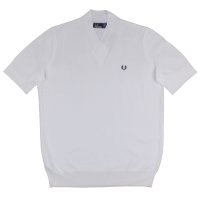 FRED PERRY Tennis V- Neck Jumper white