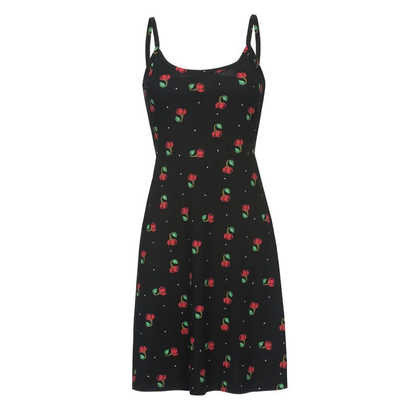 PD Sweet Cherry Dress black allover - XL