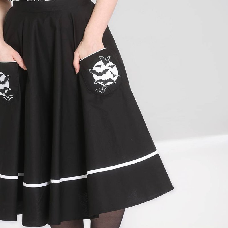 HELL BUNNY Full Moon Skirt black