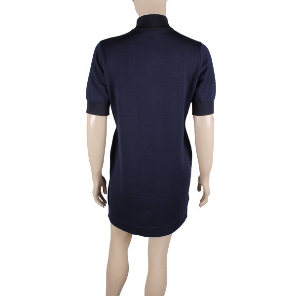 FRED PERRY Crew Neck Knitted Dress dark carbon