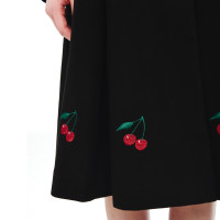PUSSY DELUXE Cherries Long Coat black S