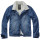 BRANDIT Sherpa Denim Jacket denim blue-off white Gr. S