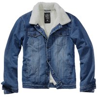 BRANDIT Sherpa Denim Jacket  denim blue-off white L