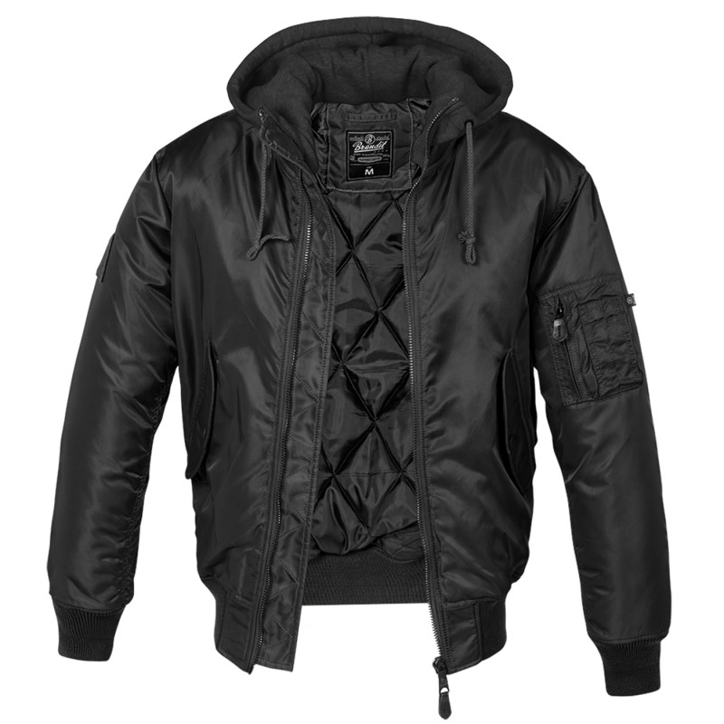 BRANDIT MA1 Sweat Hooded Jacket black Gr. 3XL