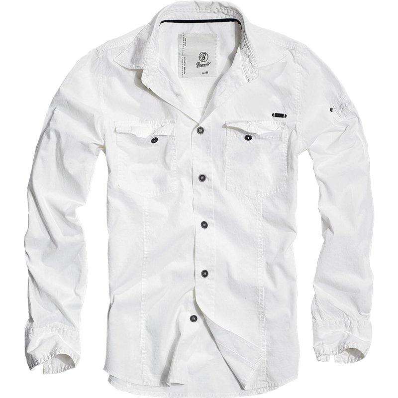 BRANDIT Slim-Fit Shirt white L