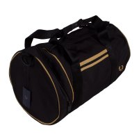 FRED PERRY Twin Tipped Barrel Bag black/ champagne