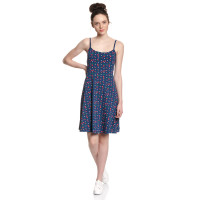 PD Cat Paws & Cherries Dress blue allover - XS