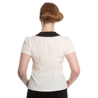 HELL BUNNY Miss Muffet Blouse ivory