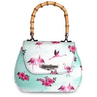 LIQUOR Brand Flamingos Teal Bag