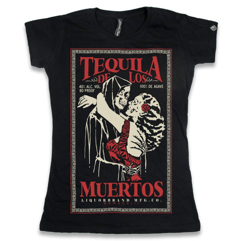 LIQUOR BRAND Girl Shirt Tequila black S