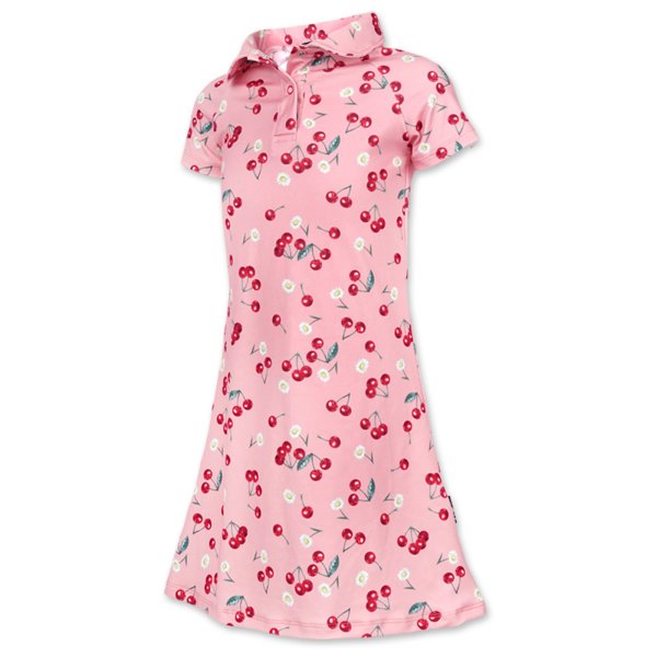 SIX BUNNIES Daisy Cherry Girl Dress pink