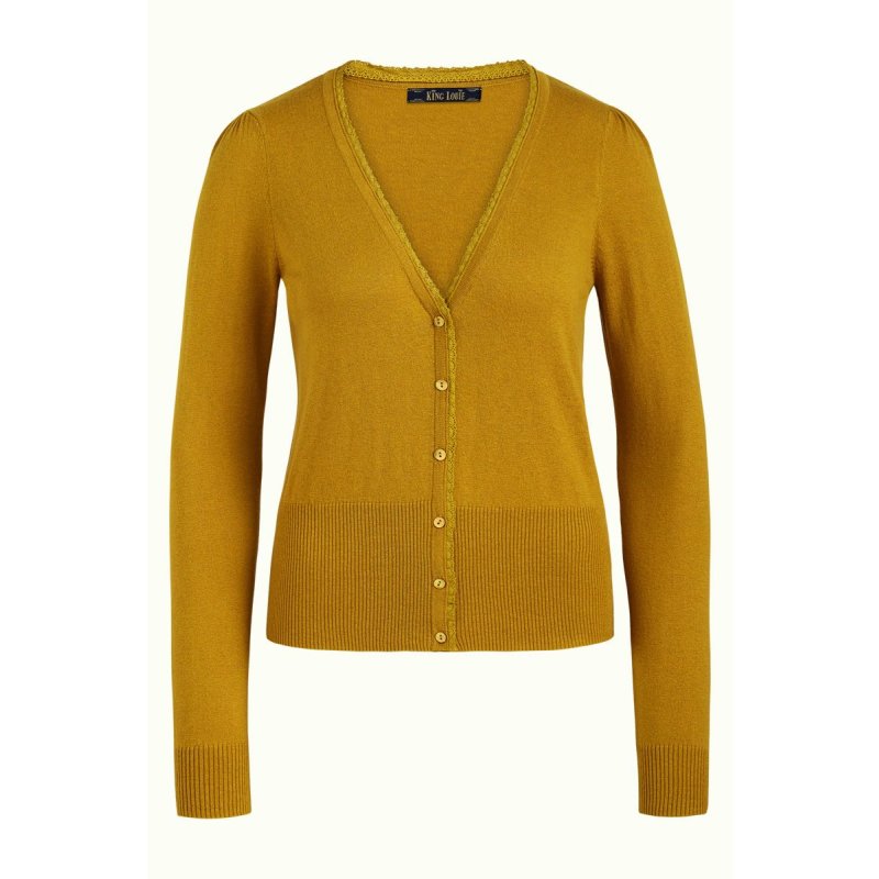 KING LOUIE Cardi V Cocoon spring yellow S