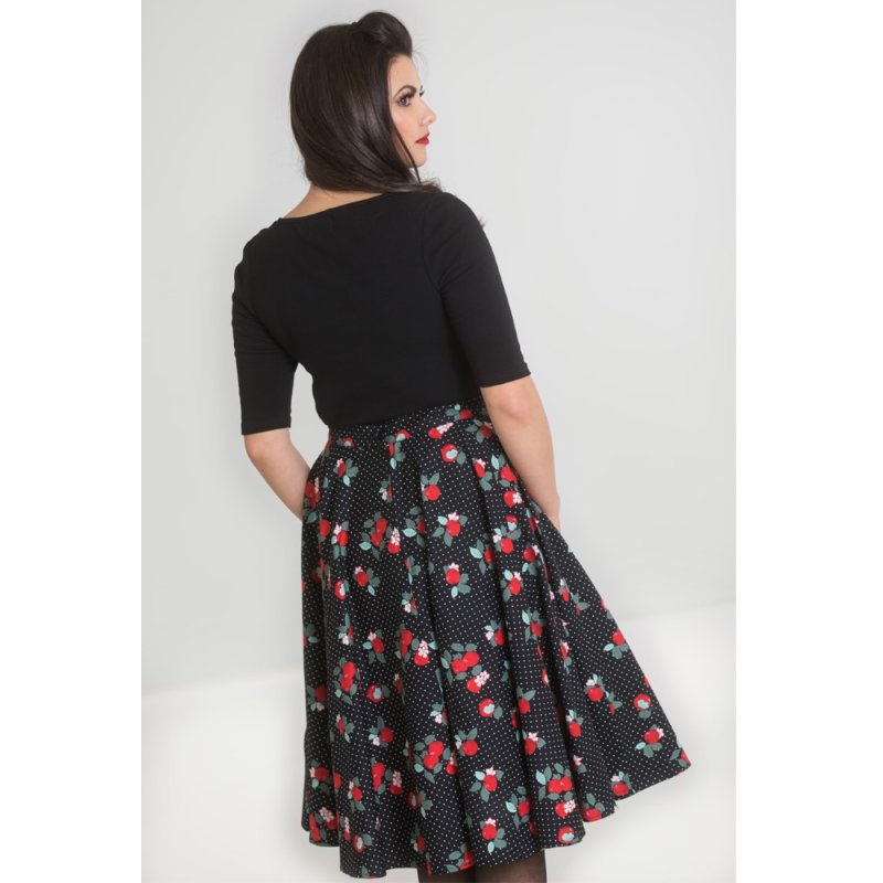 HELL BUNNY Apple Blossom 50s Skirt black