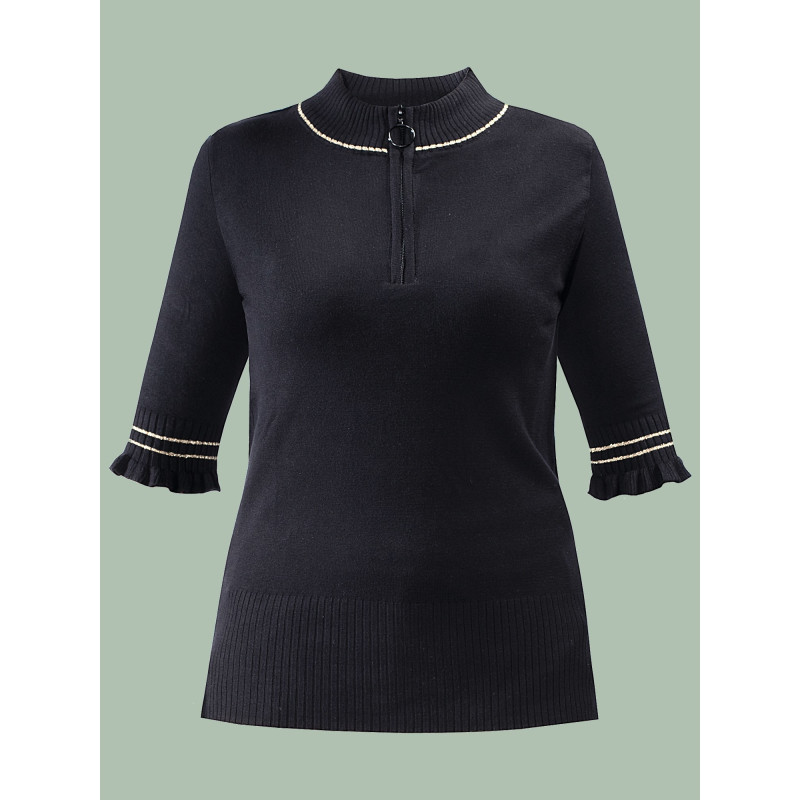 MADEMOISELLE YéYé Cool And Gorgeous Knit Top black S