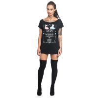 Alice im Wonderland Stay Weird Damen T-Shirt black 4XL