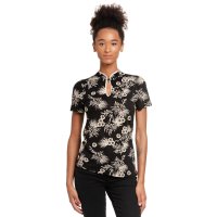 VM Tropical Asian Shirt black allover - L