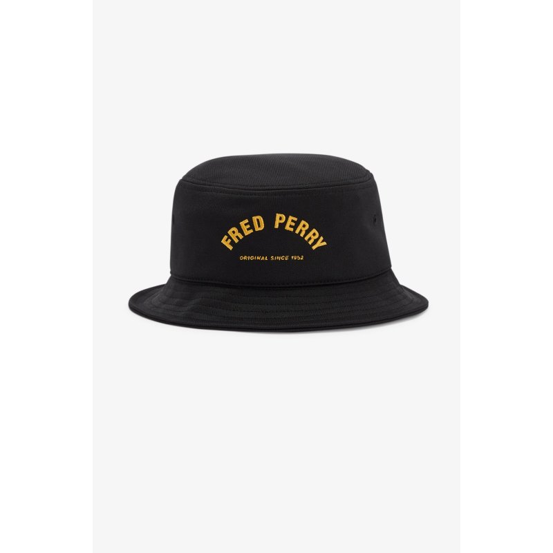 FRED PERRY Arch Branded Tricot Bucket Hat black S