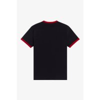 FRED PERRY Ringer T-Shirt navy/ blood