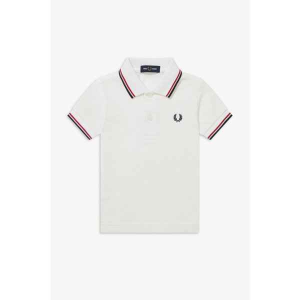 FRED PERRY My First Fred Perry Shirt white/ bright red/ navy