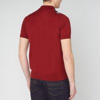 BEN SHERMAN Mod Stripe Polo Shirt red