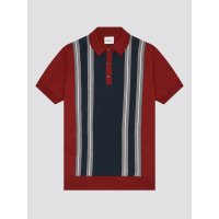 BEN SHERMAN Mod Stripe Polo Shirt red 2XL