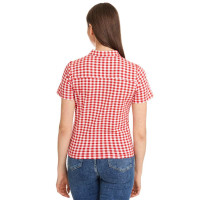 PUSSY DELUXE Red Plaid Kurzarmbluse XXL