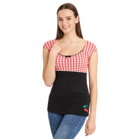 PUSSY DELUXE Red Plaid Evie Shirt XS