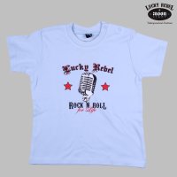 Lucky Rebel Kids T-Shirt "Rock n Roll" blue