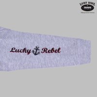 Lucky Rebel Kids Zip Hoodie "Rock n Roll" grey
