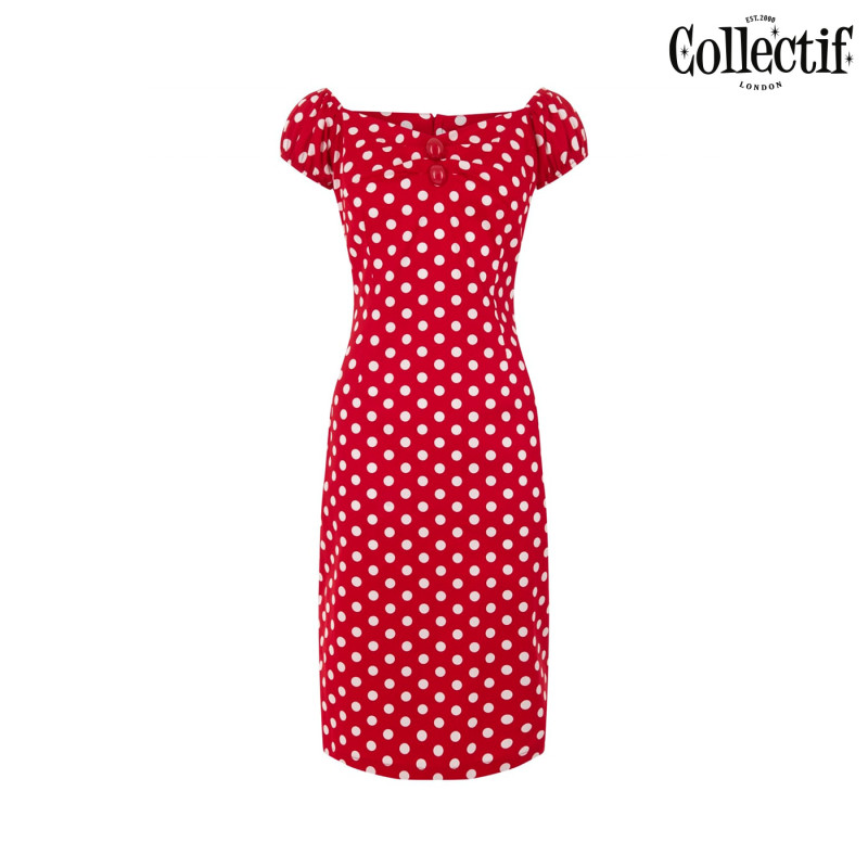 COLLECTIF Mainline Dolores Dress red XL