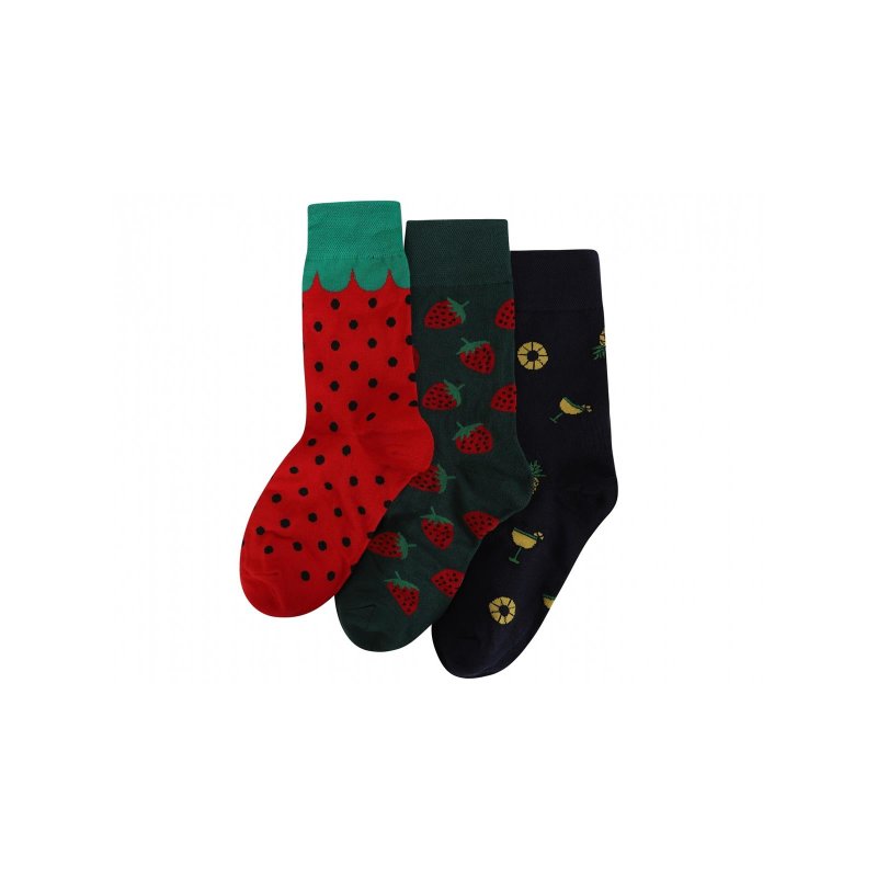 LULU HUN Melly Fruit Socks - Pack of 3 multicoloured