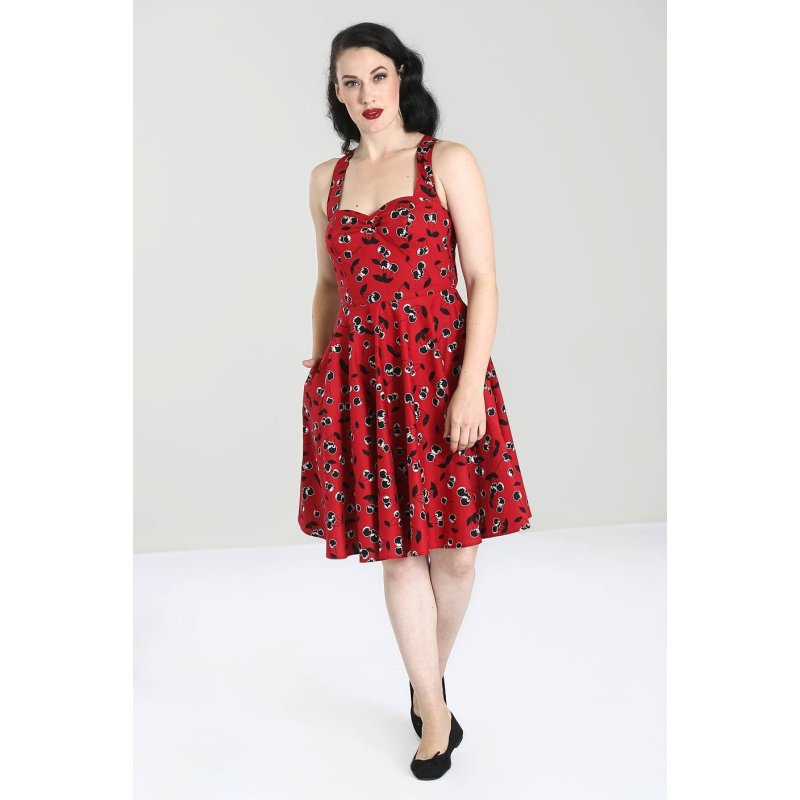 HELL BUNNY Alison Mid Dress red
