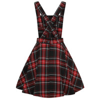 HELL BUNNY Islay Pinafore black/red M