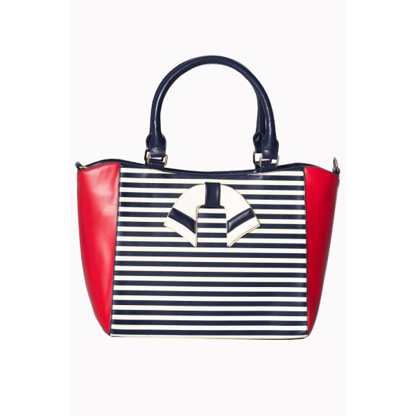 BANNED Vintage Nautical Bag red/ stripes