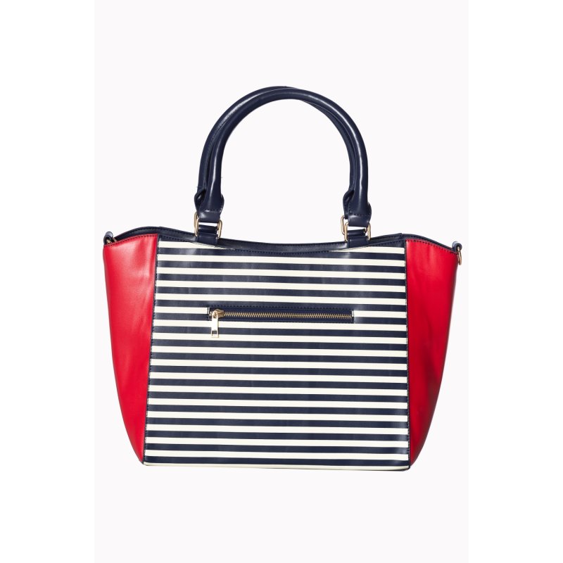 BANNED Vintage Nautical Bag red/ stripes