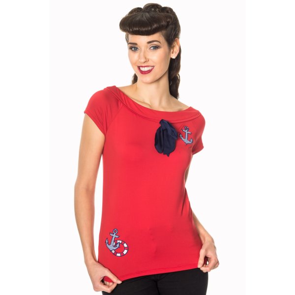 BANNED Freyja Top red