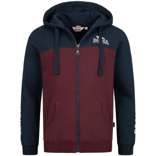 LONSDALE Rinsey Zip Hooded navy/ oxblood