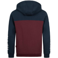 LONSDALE Rinsey Zip Hooded navy/ oxblood S
