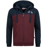 LONSDALE Rinsey Zip Hooded navy/ oxblood XL